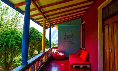 balkon/terras, Rock View Hostel Ella in Ella balkon/terras, Rock View Hostel Ella in Ella