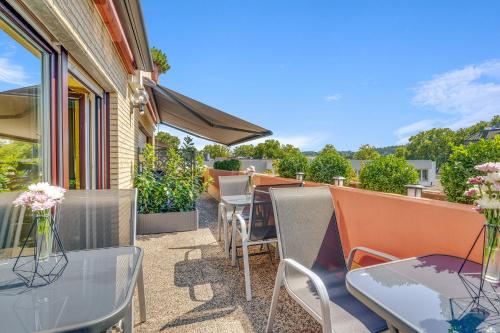 Balcony/terrace, Hotel Marktterrassen in Hennef Balcony/terrace, Hotel Marktterrassen in Hennef