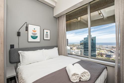 Bed, One Thibault Studio apartments by ITC Hospitality in Cape Town Bed, One Thibault Studio apartments by ITC Hospitality in Cape Town