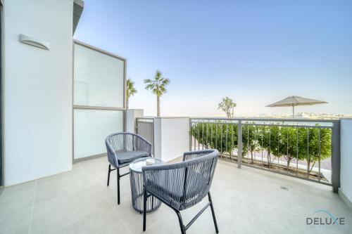 Balcony/terrace, Tranquil Studio at The Anwa By Omniyat Dubai Maritime City by Deluxe Holiday Homes in Dubai Maritime City Balcony/terrace, Tranquil Studio at The Anwa By Omniyat Dubai Maritime City by Deluxe Holiday Homes in Dubai Maritime City