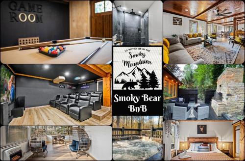 Exterior view, Smoky Bear BnB! Theater, Game Room, Hot Tub, Bar, 5Br 5Ba in Gatlinburg (TN) Exterior view, Smoky Bear BnB! Theater, Game Room, Hot Tub, Bar, 5Br 5Ba in Gatlinburg (TN)