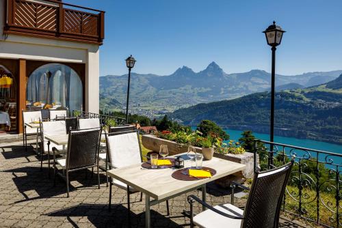 Erkély/terasz, Hotel und Naturhaus Bellevue in Seelisberg Erkély/terasz, Hotel und Naturhaus Bellevue in Seelisberg