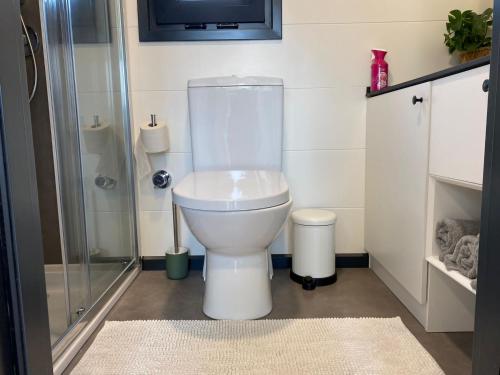 Bathroom, Tiny house with sauna & jacuzzi near Amsterdam in Vijfhuizen Bathroom, Tiny house with sauna & jacuzzi near Amsterdam in Vijfhuizen