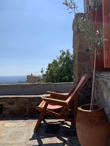 Balcony/terrace, Lithos Homes in Volissos Balcony/terrace, Lithos Homes in Volissos
