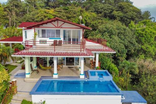 Garden, Villa La Vista of Panama City and magestical mountains from infinity pool in Cerro Azul Garden, Villa La Vista of Panama City and magestical mountains from infinity pool in Cerro Azul