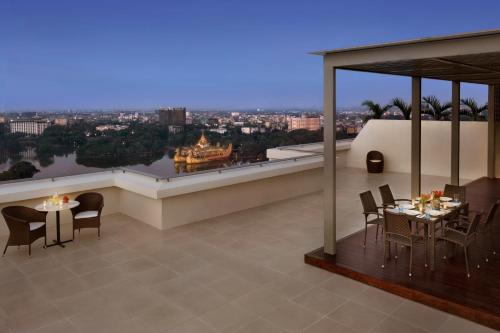 Balcony/terrace, Shangri-La Serviced Apartments, Yangon in Kandawgyi Balcony/terrace, Shangri-La Serviced Apartments, Yangon in Kandawgyi
