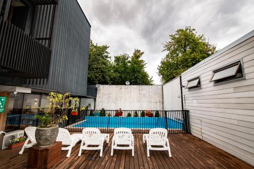 Μπαλκόνι/βεράντα, Hotel Cumbres del Sur in Πούκον Μπαλκόνι/βεράντα, Hotel Cumbres del Sur in Πούκον