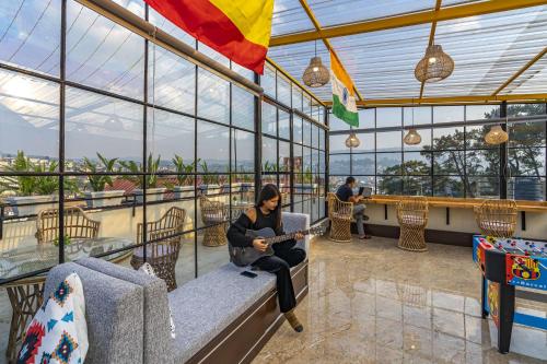 Shared lounge/TV area, Zostel Shillong in Golf Links Shared lounge/TV area, Zostel Shillong in Golf Links