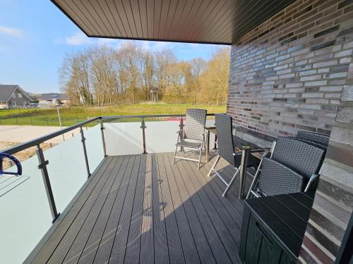 Balcony/terrace, Ferienwohnung Lutjenburg an der Ostsee in Lutjenburg Balcony/terrace, Ferienwohnung Lutjenburg an der Ostsee in Lutjenburg