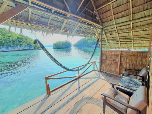 Balcony/terrace, GAM BAY bungalow's in Raja Ampat Balcony/terrace, GAM BAY bungalow's in Raja Ampat