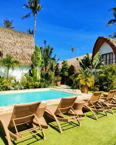 Swimming pool, Tropical Temple Siargao Resort in Siargao Island Swimming pool, Tropical Temple Siargao Resort in Siargao Island