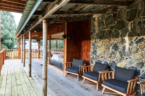 Balcony/terrace, Peppers Cradle Mountain Lodge in Cradle Mountain Balcony/terrace, Peppers Cradle Mountain Lodge in Cradle Mountain