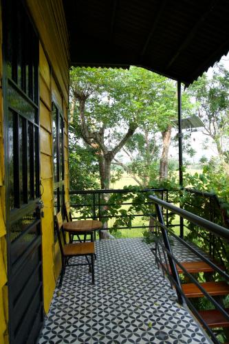 balkon/terras, Greenfield Ecostay in Phong Nha balkon/terras, Greenfield Ecostay in Phong Nha