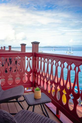 Balkon/teras, Divers Paradise Boutique Hotel in Bocas del Toro Balkon/teras, Divers Paradise Boutique Hotel in Bocas del Toro