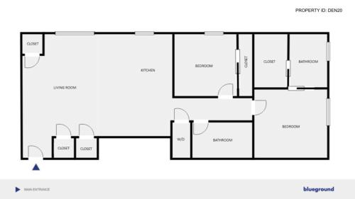 Floor plans, University 2BR w WD nr campus dining bars DEN-20 in University Floor plans, University 2BR w WD nr campus dining bars DEN-20 in University