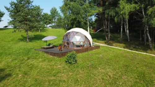 Erkély/terasz, Glamping Zarasai in Salakas Erkély/terasz, Glamping Zarasai in Salakas
