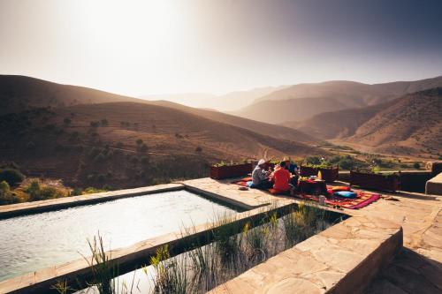 Swimming pool, Touda Ecolodge Atlas Mountains in Tabant Azilal Swimming pool, Touda Ecolodge Atlas Mountains in Tabant Azilal