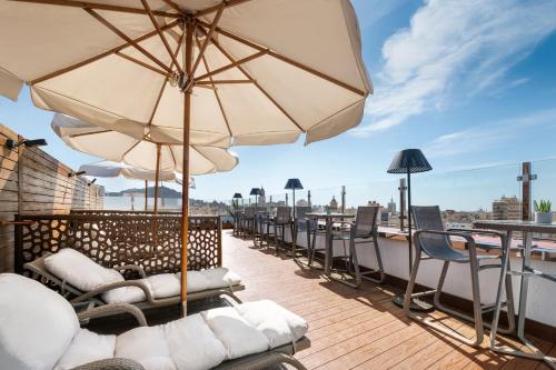 Balcony/terrace, Salles Hotel Malaga Centro in Málaga Balcony/terrace, Salles Hotel Malaga Centro in Málaga