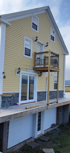 balkon/terras, Mountainview Solitude Inn in Hopewell Cape (NB) balkon/terras, Mountainview Solitude Inn in Hopewell Cape (NB)