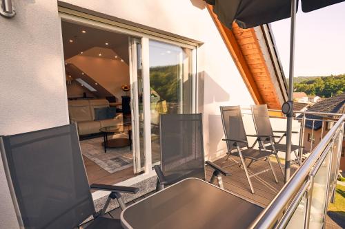 Balcony/terrace, Luxus im Nationalpark - Groß, einzigartig, freundlich, extras in Birkenfeld (Rhineland-Palatinate) Balcony/terrace, Luxus im Nationalpark - Groß, einzigartig, freundlich, extras in Birkenfeld (Rhineland-Palatinate)