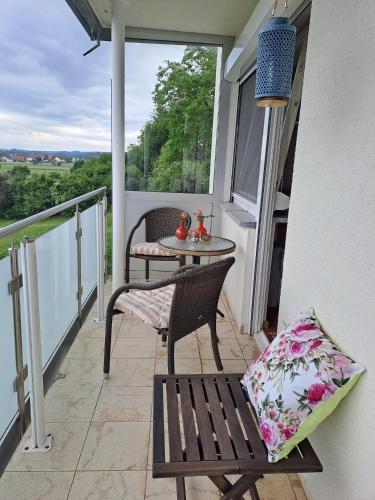 Balcony/terrace, Ferienwohnung Am Schloss in Untermerzbach Balcony/terrace, Ferienwohnung Am Schloss in Untermerzbach