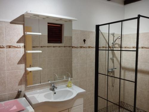 浴室, Appartement confortable à Bouillante 52 m² avec vue mer (Appartement confortable a Bouillante 52 m² avec vue mer) in 聖安娜 浴室, Appartement confortable à Bouillante 52 m² avec vue mer (Appartement confortable a Bouillante 52 m² avec vue mer) in 聖安娜
