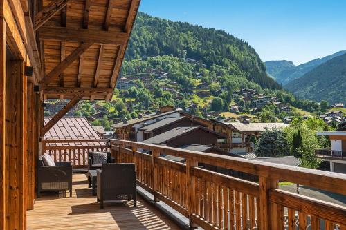 Balcony/terrace, Colibri Penthouse in Morzine City Center Balcony/terrace, Colibri Penthouse in Morzine City Center
