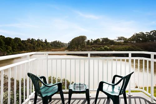 Erkély/terasz, The Beach House Inn in Fort Bragg (Kalifornia) Erkély/terasz, The Beach House Inn in Fort Bragg (Kalifornia)