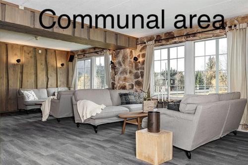 共用Lounge/電視區, Fossheim Lodge Nr 10 in 漢斯道爾 共用Lounge/電視區, Fossheim Lodge Nr 10 in 漢斯道爾