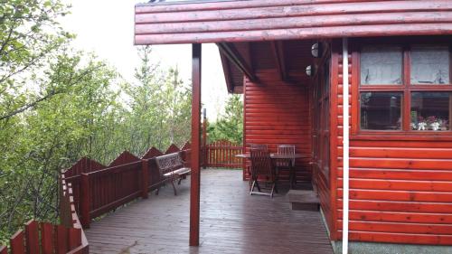 Balcony/terrace, Cozy Cottage On The Golden Circle in Haukadal Balcony/terrace, Cozy Cottage On The Golden Circle in Haukadal