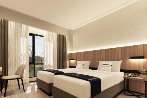 Guestroom, Fieris Hotel & Convention Kertajati in Majalengka Guestroom, Fieris Hotel & Convention Kertajati in Majalengka