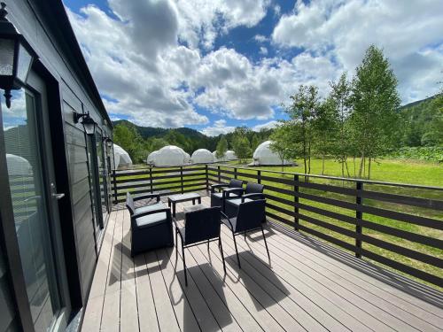Ban công/sân hiên, GLAMPING STAY TOMAMU in Tomamu Ban công/sân hiên, GLAMPING STAY TOMAMU in Tomamu