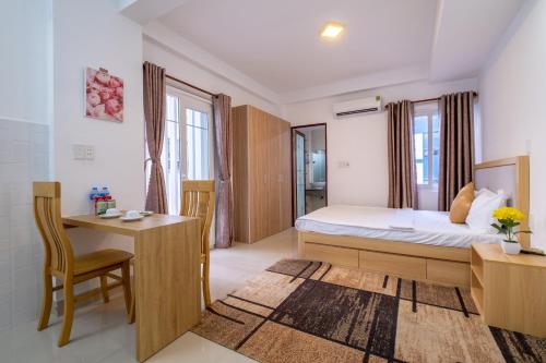 Łóżko, Zuka Hotel & Apartment in Da Nang Łóżko, Zuka Hotel & Apartment in Da Nang