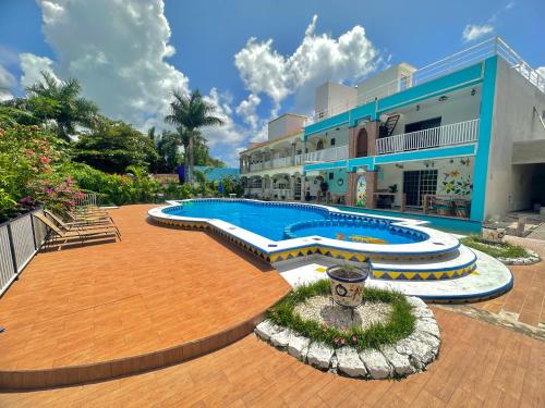 Úszómedence, Hacienda Cúpulas Blue Private Residence Club (Hacienda Cupulas Blue Private Residence Club) in Cozumel Vízpart Úszómedence, Hacienda Cúpulas Blue Private Residence Club (Hacienda Cupulas Blue Private Residence Club) in Cozumel Vízpart