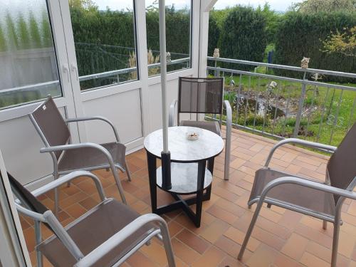 balkon/terras, Ferienhaus Regina im Bohnental in Lebach balkon/terras, Ferienhaus Regina im Bohnental in Lebach