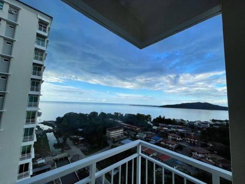 Balcony/terrace, Borneo Cove Seaview Sandakan near Bao Gong Temple Balcony/terrace, Borneo Cove Seaview Sandakan near Bao Gong Temple