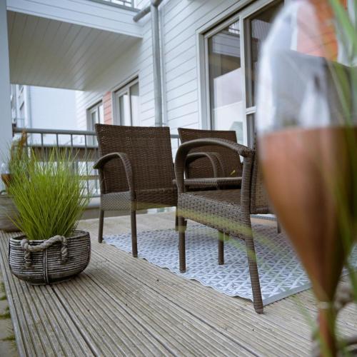 Balcony/terrace, Ahoi Lodge in Olpenitz Balcony/terrace, Ahoi Lodge in Olpenitz