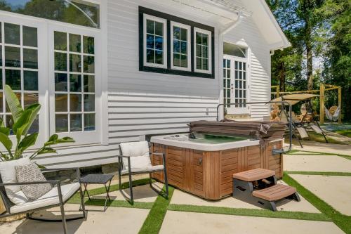 Spacious Durham Home with Fire Pit and Hot Tub! in Sayward Drive Spacious Durham Home with Fire Pit and Hot Tub! in Sayward Drive