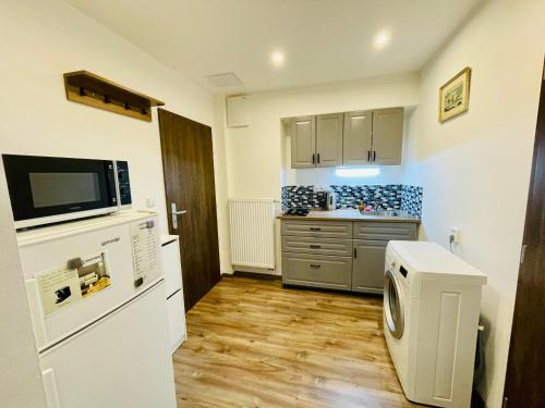 ห้องครัว, Cajkovskij Apartments Brno-jih in ตูรานี ห้องครัว, Cajkovskij Apartments Brno-jih in ตูรานี