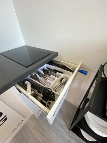 keuken, Apartment mit Loggia und Traumblick in Lichtenstein keuken, Apartment mit Loggia und Traumblick in Lichtenstein