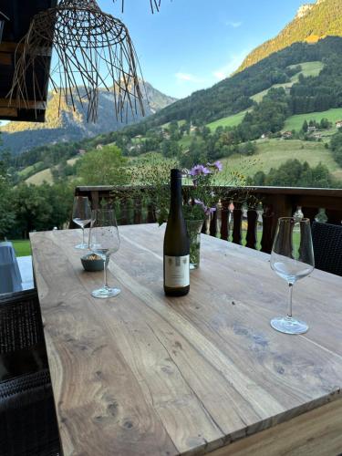 Balcony/terrace, Chalet Flobelle in Entremont Balcony/terrace, Chalet Flobelle in Entremont
