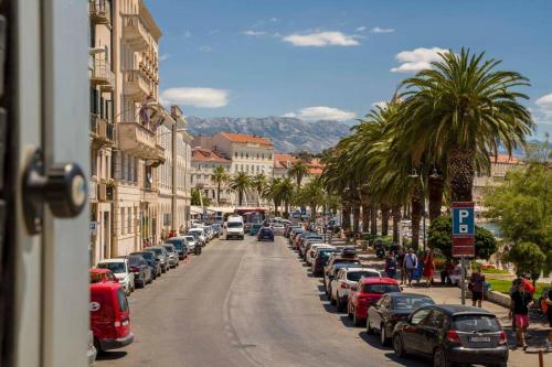 City center with sea view