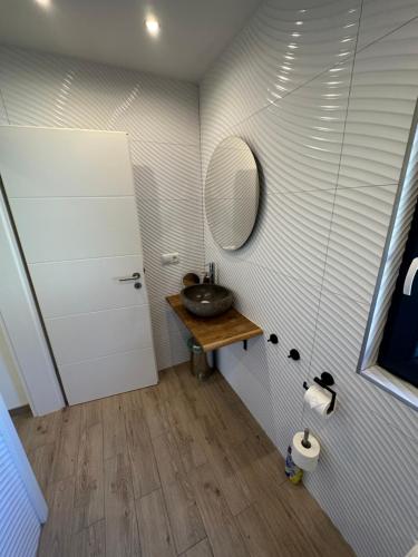 浴室, Relaxen am Waldesrand Fewo 1 in 阿爾布魯克 浴室, Relaxen am Waldesrand Fewo 1 in 阿爾布魯克