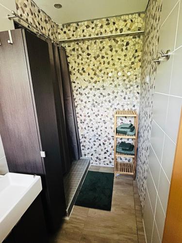 חדר אמבטיה, 2 P. Appartement am Kurpark in באד דריבורג חדר אמבטיה, 2 P. Appartement am Kurpark in באד דריבורג