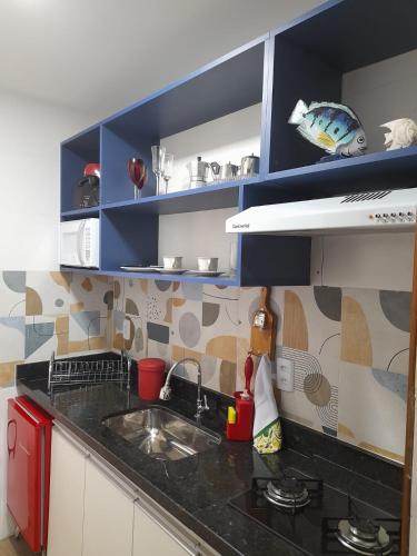 Kitchen, Suite Itaipu Mar in Vila Velha Kitchen, Suite Itaipu Mar in Vila Velha
