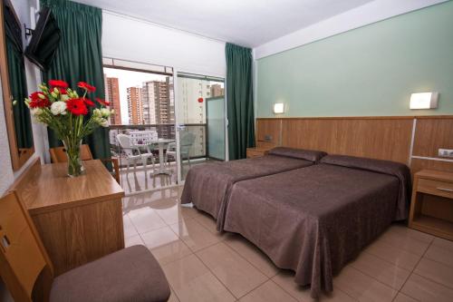 Balcony/terrace, Hotel Perla in Benidorm - Costa Blanca Balcony/terrace, Hotel Perla in Benidorm - Costa Blanca