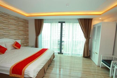 Bed, An Khanh 1 Hotel - by Bay Luxury in Hoai Duc Phu Bed, An Khanh 1 Hotel - by Bay Luxury in Hoai Duc Phu