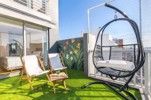 Balcony/terrace, Modern&New Apartment in Palermo in Buenos Aires Balcony/terrace, Modern&New Apartment in Palermo in Buenos Aires