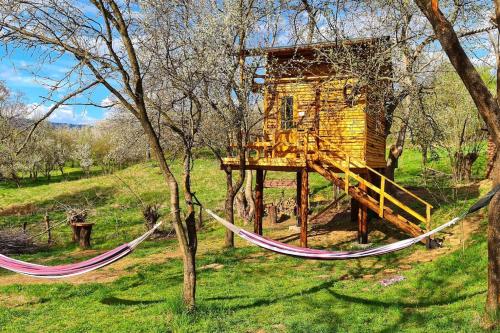Kilátás, Apple Tree Cabin (Friendship Land) in Valea Mare Pravat Kilátás, Apple Tree Cabin (Friendship Land) in Valea Mare Pravat