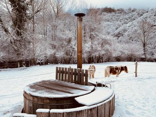 Baño al aire libre, Chalet Le Fario, Bain nordique in Lourdes City Center Baño al aire libre, Chalet Le Fario, Bain nordique in Lourdes City Center